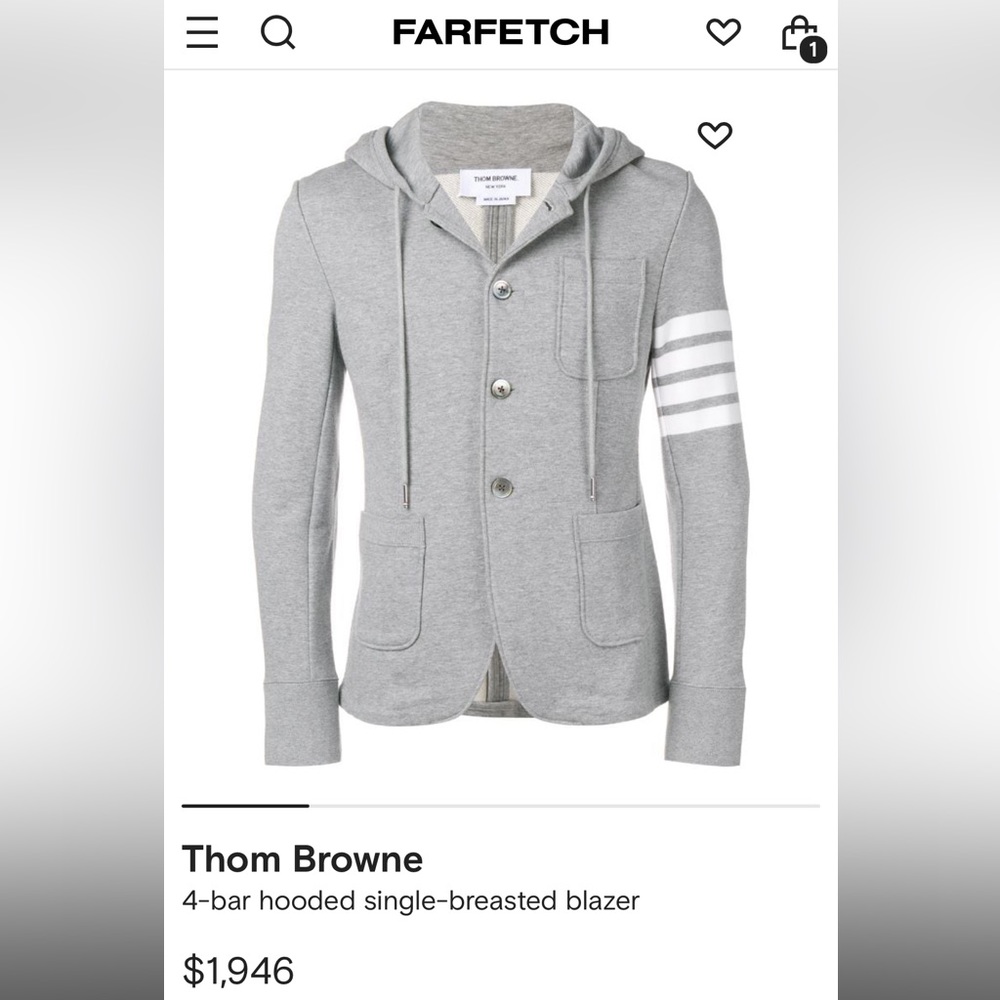 Them Browne hooded sports coat